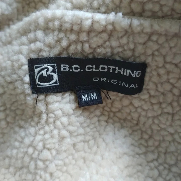 BC Clothing Original Faux Sheepskin Beige  Vest Embroidery Sleeveless M - Picture 9 of 10